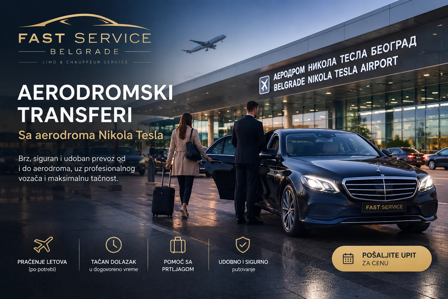Aerodromski transfer – Fast Service Belgrade na aerodromu Nikola Tesla